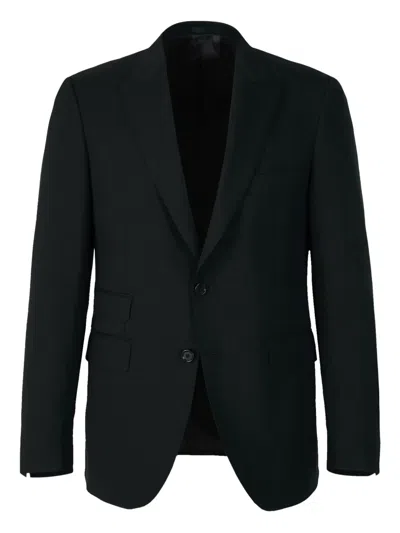 Scabal® Two-button Flap-pocket Suit In Black
