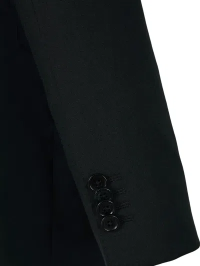 Scabal® Two-button Flap-pocket Suit In Black