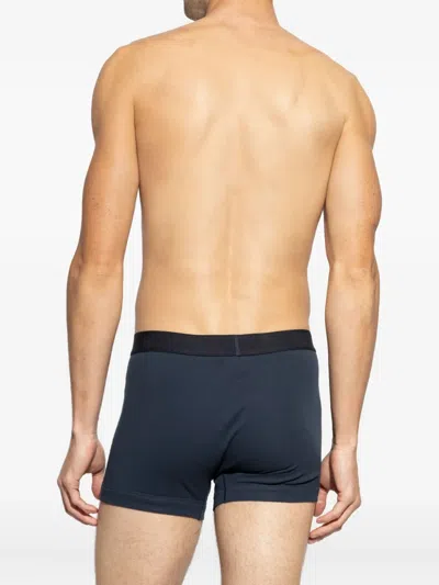 Tom Ford Branded-waistband Boxers In Blue