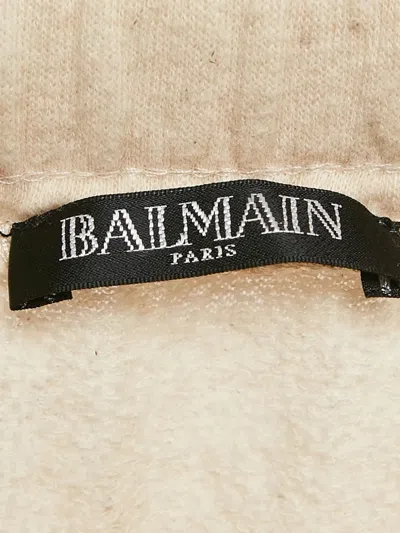 Pre-owned Balmain Paneled Drawstring Trousers In Neutral