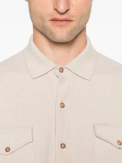 Eleventy Button-fastening Pocket Shirt In Pink