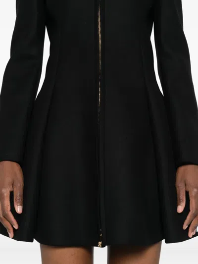 Versace Zip-front Flared Coat