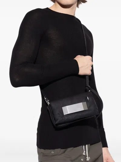 Rick Owens Griffin Panelled Leather Shoulder Bag