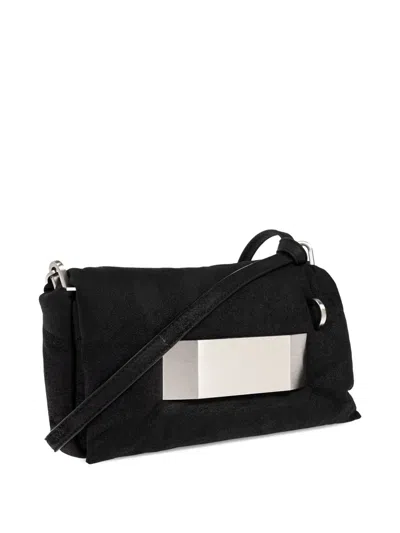 Rick Owens Griffin Panelled Leather Shoulder Bag