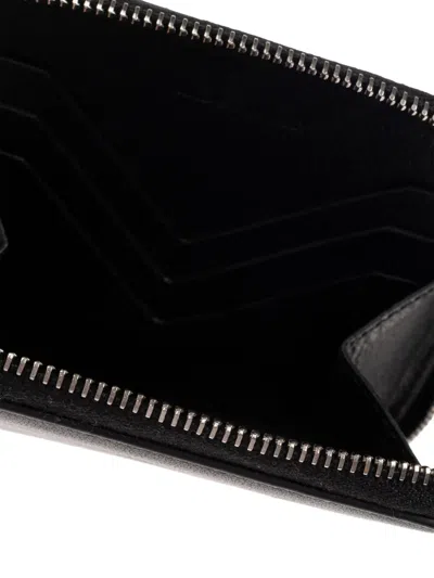 Rick Owens Zip-around Leather Wallet In Black