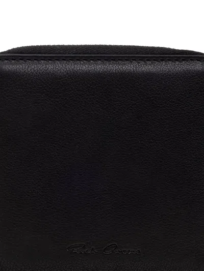 Rick Owens Zip-around Leather Wallet In Black