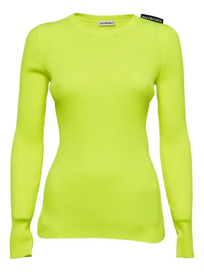 Pre-owned Balenciaga Ribbed Long-sleeved Sweater