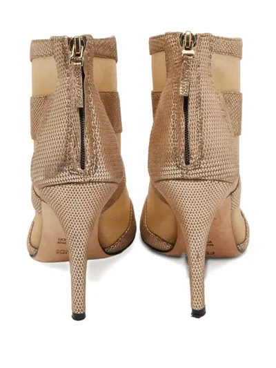 Pre-owned Fendi 110mm Suede Boots In Neutral