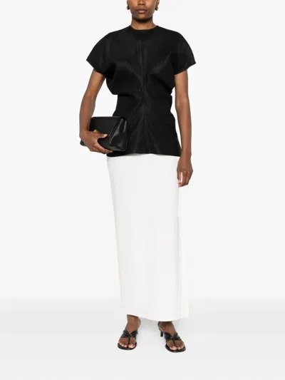 Totême Toteme Women Black Basketweave Slouch Waist Top In Black