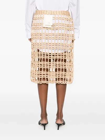 Totême Beaded Grid Midi Skirt