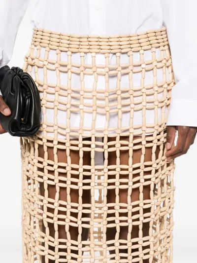 Totême Beaded Grid Midi Skirt