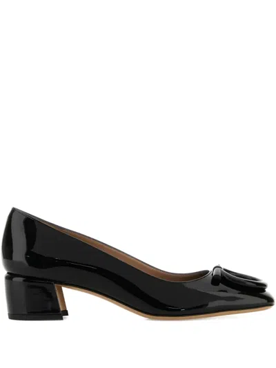 Ferragamo Mara Leather Pumps Block Heel