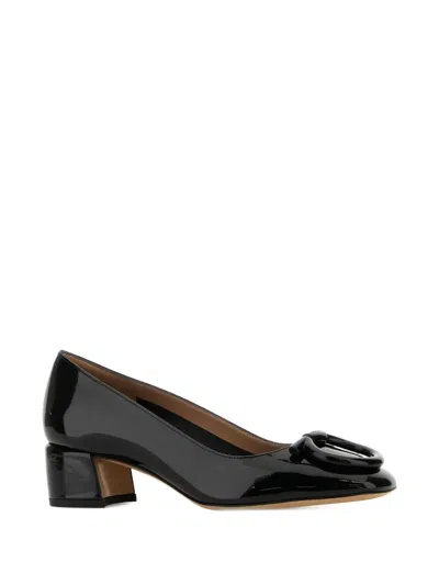 Ferragamo Mara Leather Pumps Block Heel