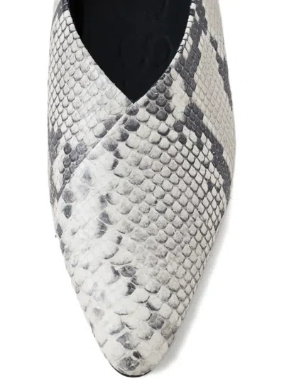 Closed Snake-print Ballet Flats