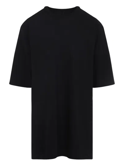 Rick Owens Relaxed Fit Oversized T-shirt With Classic Crew Neckline In Black