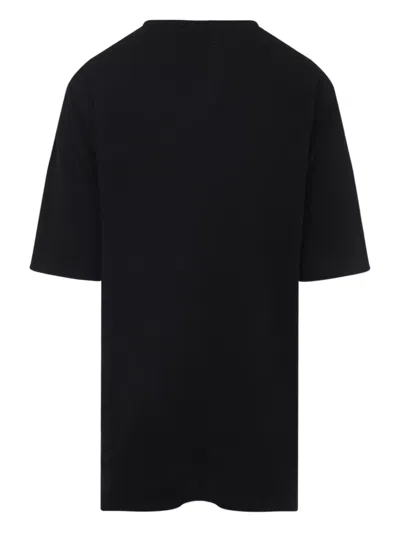 Rick Owens Relaxed Fit Oversized T-shirt With Classic Crew Neckline In Black