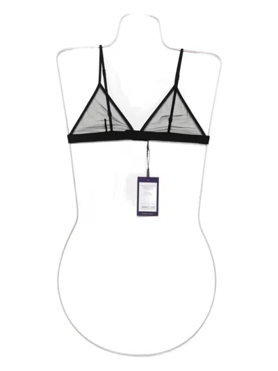Maison Close Pure Tentation Triangle Mesh Bra In Black