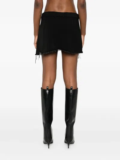Balenciaga Mini Skirt With Belt Loops And Button Detail In Black
