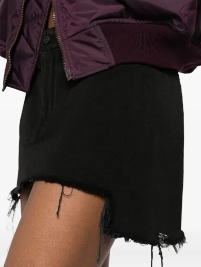 Balenciaga Mini Skirt With Belt Loops And Button Detail In Black