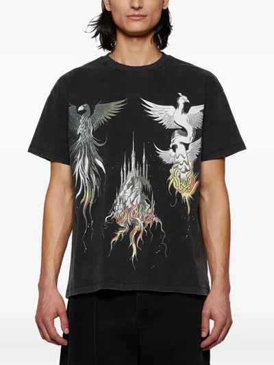 Who Decides War Nefarious Printed T-shirt In Black