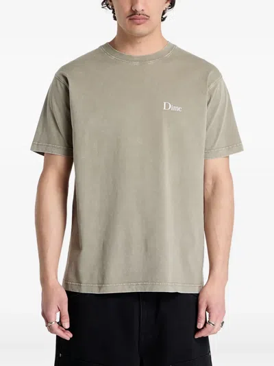 Dime Logo-print T-shirt In Gray