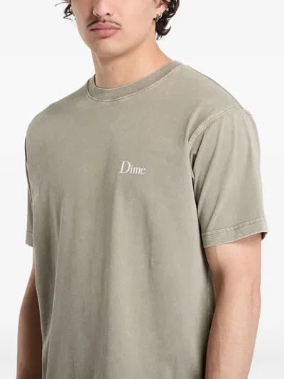 Dime Logo-print T-shirt In Gray