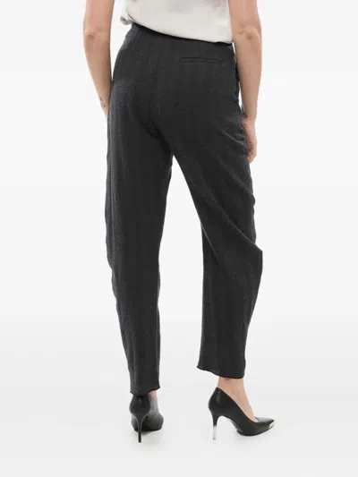 Giorgio Armani High-rise Wool Trousers In Black