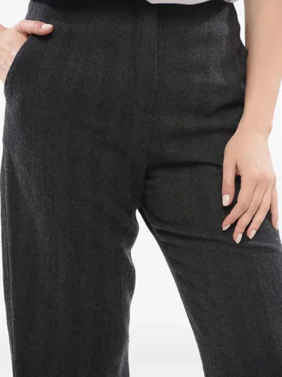 Giorgio Armani High-rise Wool Trousers In Black