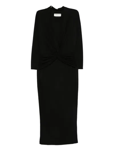 Chiara Boni La Petite Robe Twist-detail Midi Dress In Black