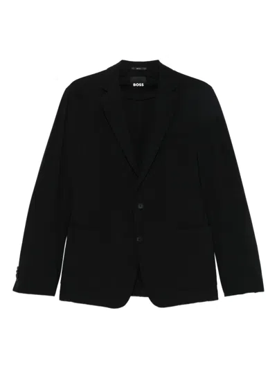 Hugo Boss Single-breasted Blazer In Black