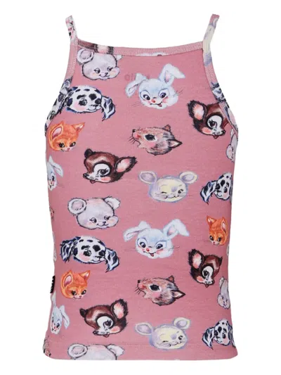 Molo Animal-print Cami Set In Pink
