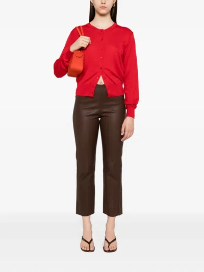 By Malene Birger Montie Button-front Cardigan In Red