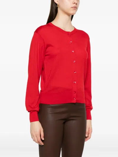 By Malene Birger Montie Button-front Cardigan In Red
