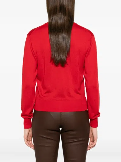By Malene Birger Montie Button-front Cardigan In Red