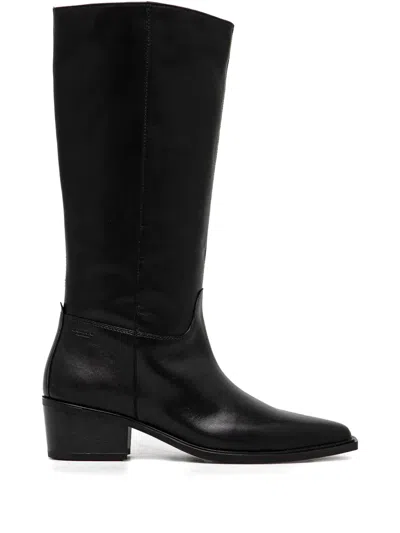 Vagabond 40mm Kelsey Pointed-toe Leather Boots In Black