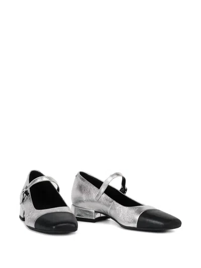 Vagabond 25mm Debbi Metallic-leather Pumps In Silver