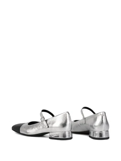 Vagabond 25mm Debbi Metallic-leather Pumps In Silver