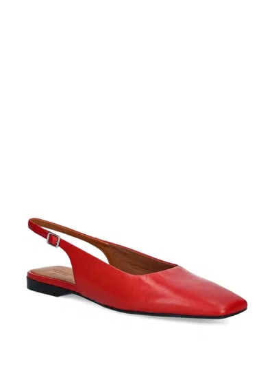 Vagabond Delia Slingback Square-toe Ballet Flats In Red