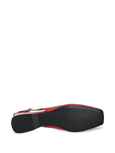 Vagabond Delia Slingback Square-toe Ballet Flats In Red
