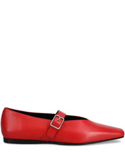 Vagabond Wioletta Buckle-strap Ballet Flats In Orange