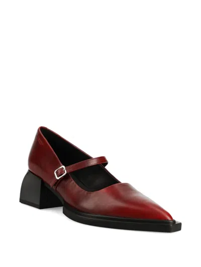 Vagabond 55mm Vivian Buckle-strap Block-heel Pumps In Red
