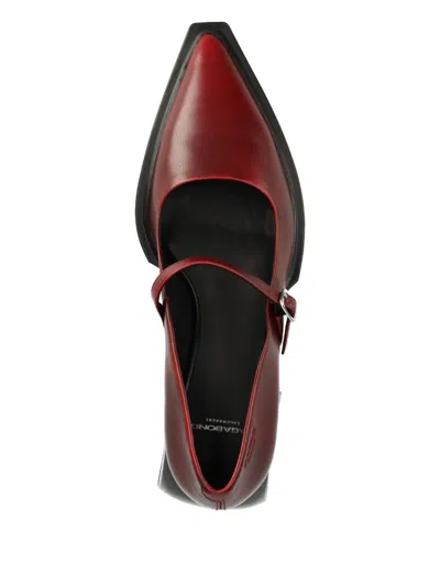 Vagabond 55mm Vivian Buckle-strap Block-heel Pumps In Red