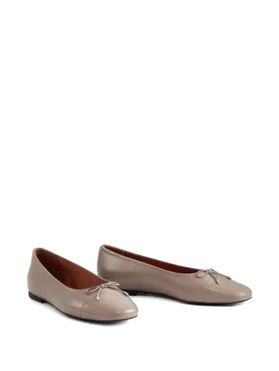 Vagabond Jolin Bow-detail Round Toe Flats In Gray