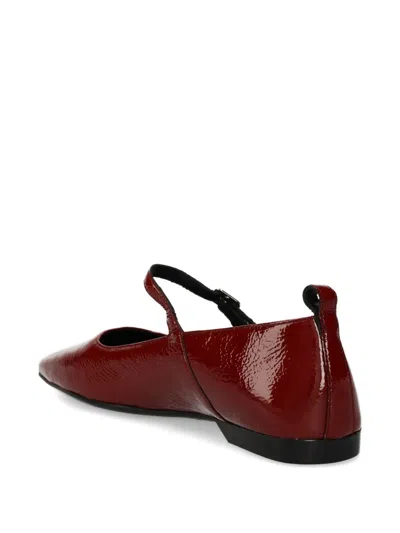 Vagabond Delia Patent Leather Ballet Flats In Brown