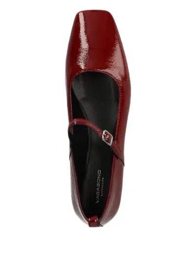 Vagabond Delia Patent Leather Ballet Flats In Brown