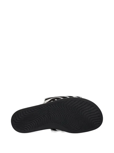 Vagabond Effie Zebra-print Slides In Black