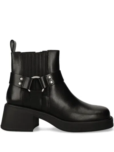 Vagabond Dorah Buckle-strap Boots In Black