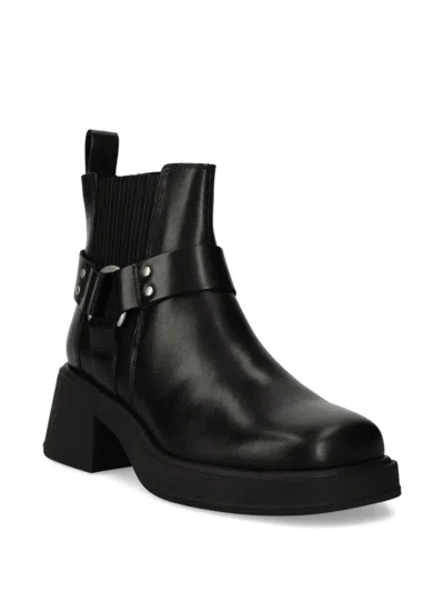 Vagabond Dorah Buckle-strap Boots In Black