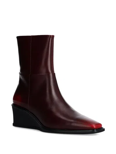 Vagabond 50mm Aino Wedge Zip Boots In Brown