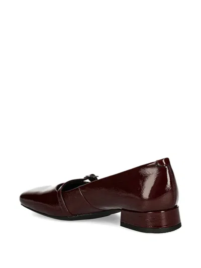 Vagabond Debbi Buckle-detail Square-toe Ballet Flats In Burgundy